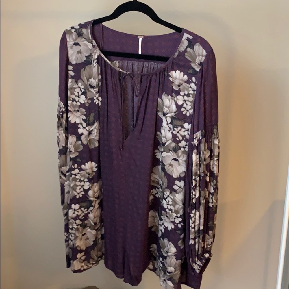 Free people loose romper size small purple